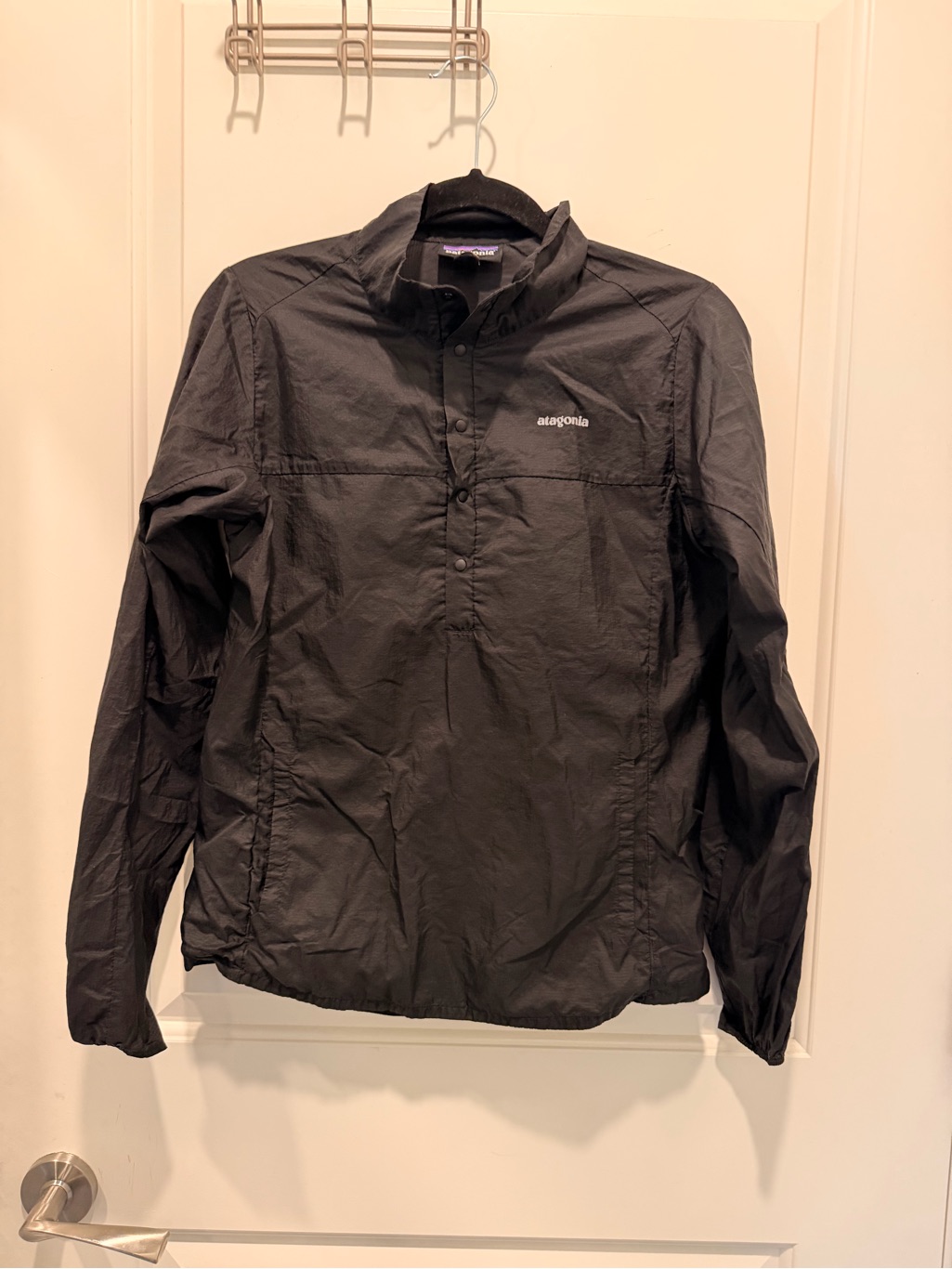Patagonia Lightweight Snap-T Pullover Jacket Black Size S